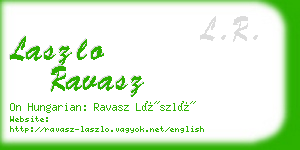 laszlo ravasz business card